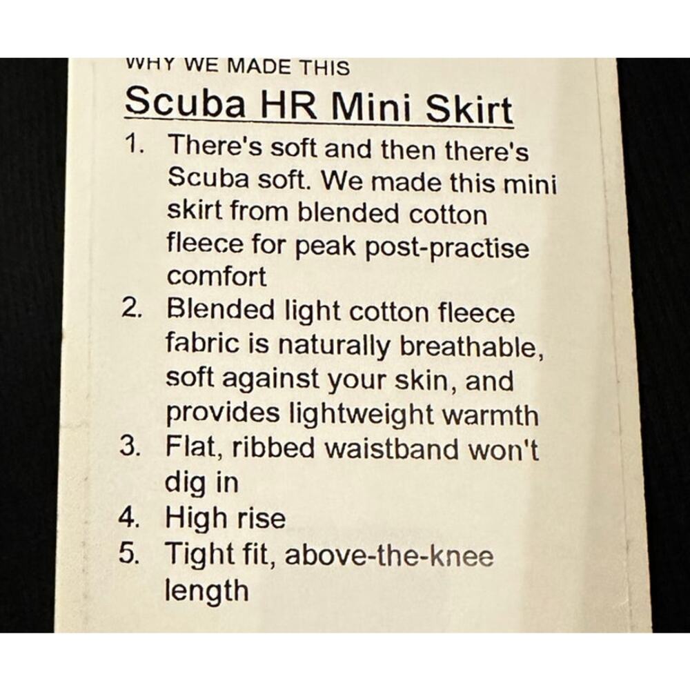 Lululemon Scuba HR Black Mini Skirt - Picture 6 of 7